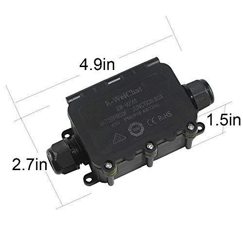 Junction Box Outdoor Waterproof IP68, 2Way M20, Electrical Boxes