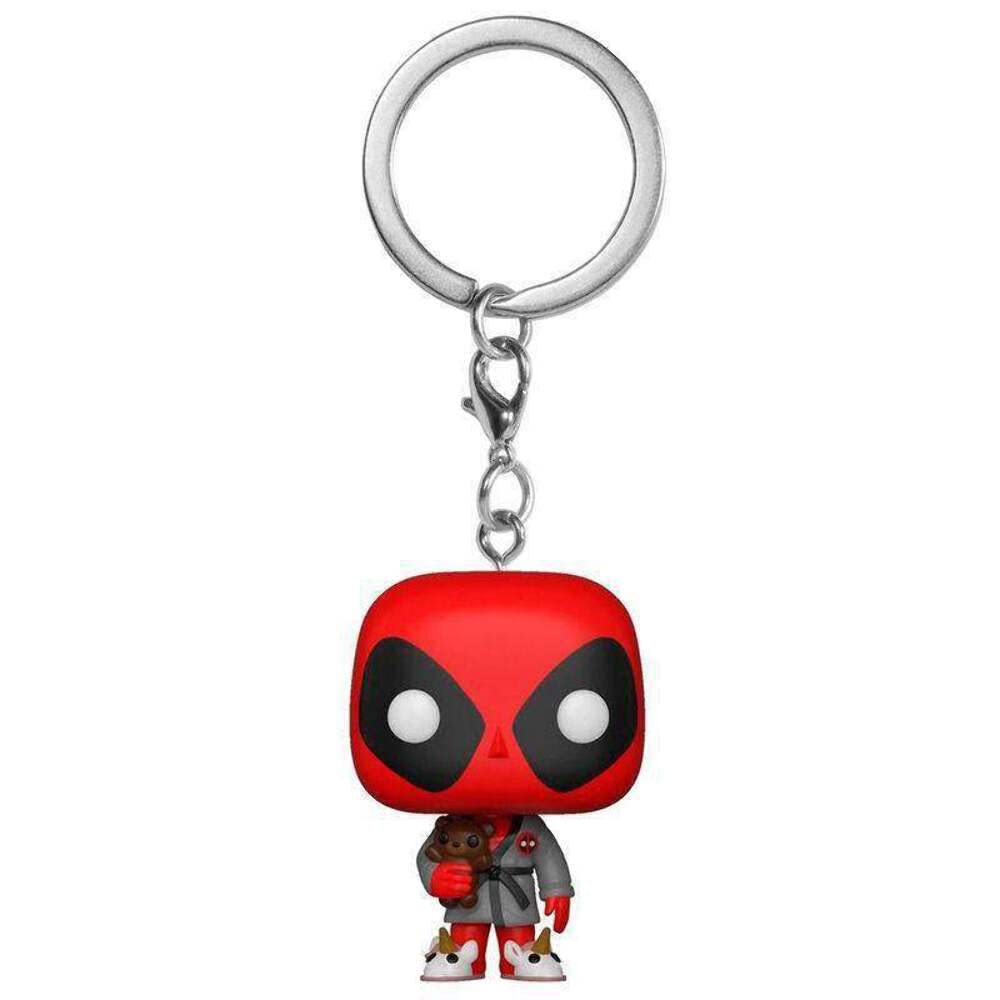 FunKo Pocket Pop! Keychain: Marvel: Deadpool Playtime: Deadpool Bath Robe (Exc) HT/EMP Sticker