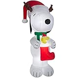 Peanuts Lighted Snoopy Christmas Inflatable10-ft x 4.49-ft (10.01x4.49x5.25 FT)
