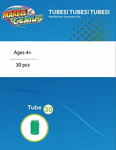 Marble Genius Tubes! Tubes! Tubes! - Marble Run Accessory Add-On Set (30 pieces)