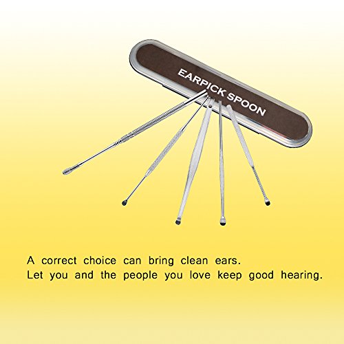 Stainless Ear Pick Cleaner Ear Scope,Earwax Removal Cleaner with Storage Box - Ear Wax Remover fit