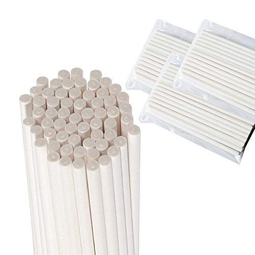300 Count White 4 Inch Lollipop Sticks,Sucker Stick for Cake Pops,Cookies,Candy,Chocolate,Party