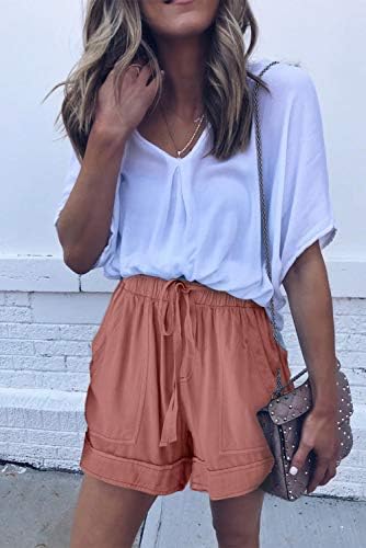 Dokotoo Womens Comfy Drawstring Casual Elastic Waist Pocketed Shorts 4 Dokotoo Womens Comfy Drawstring Casual Elastic Waist Pocketed Shorts