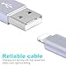 iPhone Charger,MFi Certified Lightning Cable,3 Pack 3/6/10 FT Extra Long Nylon Braided Charging&Syncing Cord Compatible with iPhone Xs/XR/XS Max/X/7/7Plus/8/8Plus/6S/6SPlus/5/5s/5c/(White+Grey)