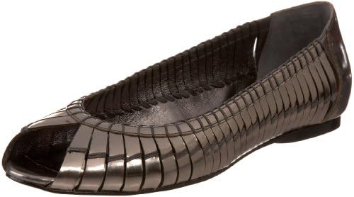 daniblack Women's Podo Flat,Pewter,8 M Us