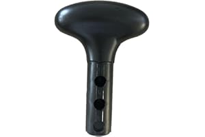 PETiB Canoe Paddle T Handle Grip for 24mm Straight Rod PVC Lightweight Ergonomic Boat Paddle Replacement Handle Black(B)