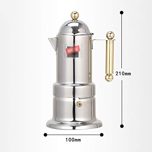 DYB Espressokocher Moka Topf Induktion Kaffee Topf Italian Style Moka Pot Kälte Brühkaffeemaschine Edelstahl Home… – Bild 3