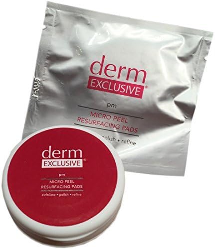 Derm Exclusive Micro Peel Resurfacing Pads 30-Day Supply Exfoliate-Refine-Polish by Derm exclusive
