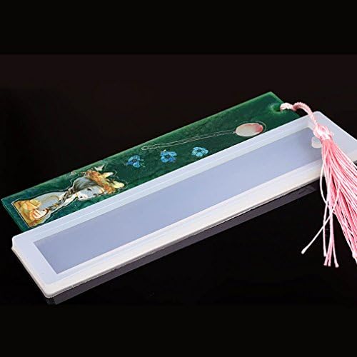 YESMAEay Silicone Bookmark Mold, DIY Bookmark Mould, Resin Jewelry DIY Craft Silicone Transparent Mold,Long Q197