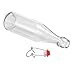 MAMA-AI-2018' Pack of 8 Beer Bottles 16 oz,Easy Cap Glass Bottle with Stopper, Swing Top Bottles for Oil,Vinegar,Beverages,Beer,Water,Kombucha,Kefir, Soda - Clear …
