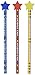 Fun Express Star Student Pencils W/Eraser Tops - 12 Pieces - Educational and Learning Activities for Kids