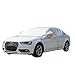 Tofern Half Car Cover Waterproof Windshield Snow CoverWinter Summer Car Cover Protector, Windproof Dustproof UV Resistant Snowproof Car Body Covers Indoor Outdoor for Sedan, L