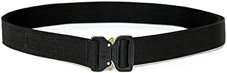 XTAC Quick-Release EDC Belt - Heavy Duty Stiffened 2-Ply Nylon Gun Belt for Concealed Carry CCW Holsters Pouches Military Combat Duty Wilderness Hunting Survival