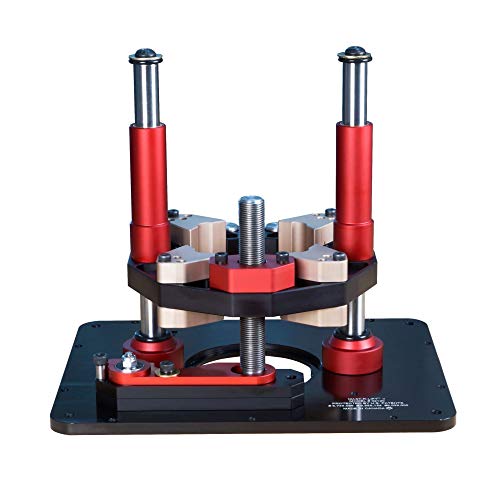 JessEm 02120 Mast-R-Lift II Router Lift + 02030 10-Piece Insert Ring Kit with Caddy Bundle