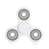 Fidget Spinner Toy Stress Relief High Speed Hand Spinner by EZ Tech Easy Simple Smart (White)