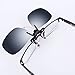 Besgoods Black Grey Polarized Clip-on Sunglasses Flip up Glasses Plastic Lenses Cycling Sport Outdoor Driving Fishing