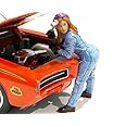 Retro Female Mechanic I Figurine for 1/18 Scale Models by American Diorama 38244