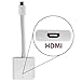 NewerTech Mini DisplayPort & Thunderbolt to HDMI Video Adapter, 8-inch, Premium Quality, White