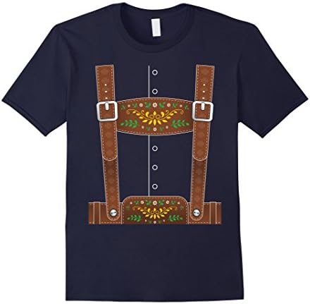 Mens Lederhosen Oktoberfest T-Shirt or Halloween Costume XL Navy