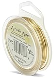 Artistic Wire, 22 Gauge, Tarnish Resistant, 15 yd (13.7 m) Craft Wire, NT Brass