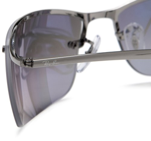 Ray-Ban RB3183 - GUNMETAL Frame POLAR GREY MIRROR SILVER GRAD. Lenses 63mm Polarized