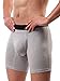 IKINGSKY Mens's Cotton Pouch Trunks Sexy Bulge Long Leg Boxer Underwear (X-Large, Gray)