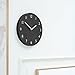 thehaki Decorative Wall Clock Silent & Non-Ticking Quartz Clock PU Leather Lightweight 0.4lb Round 9
