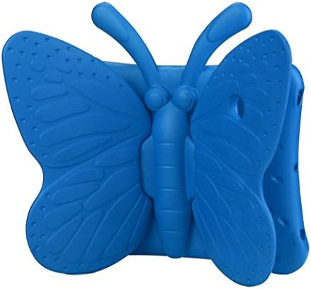 9.7 inch Case Cover Surper® Deep Protection Case Cute 3D Butterfly Shockproof EVA Foam Stand Cover For iPad 2 3 4 (Blue)