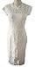 MEROKEETY Women's Sleeveless Lace Floral Elegant Cocktail Dress Crew Neck Knee Length for Party