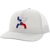 HOOEY Texican Texas Trucker Hat for Men – Adjustable Snapback Mesh Baseball Cap - Western Work & Casual Wear Breathable Mesh