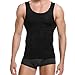 MISS MOLY Mens Slim Body Shaper Vests Shirt Abs Abdomen Slimming Shirt Tummy Waist Vest Lose Weight Undershirts Black M