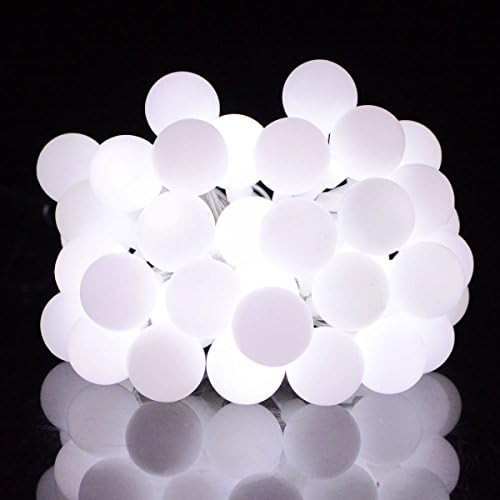 Outdoor String Lights Globe 40LED 20ft 5 model Patio Lights for Home Garden ChristmasTrees Wedding Decor (White)