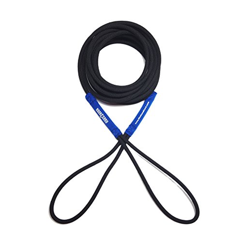 Boat Line Rope Bungee Cord 15â€™ Line, Stretches to 25â€™, Heavy Duty Boat Line, Used for Launching / Retrieving Boats (Blue, 15 feet)