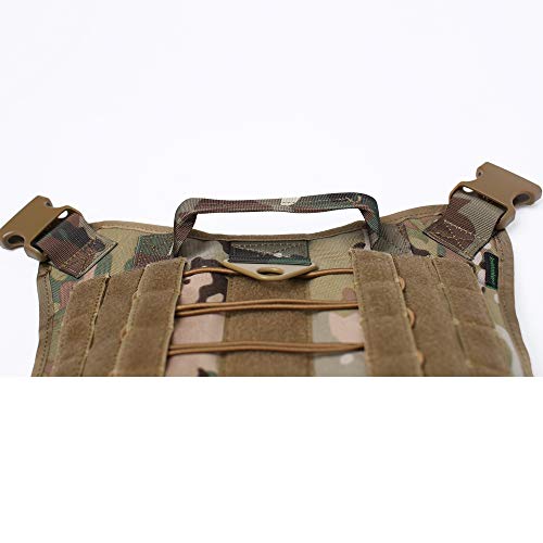 Kylebooker Tactical Dog Harness Service Vest Outdoor Military Patrol K9 Working Dog Vest Hunting Dog Training Clothes (L(27"-37" Chest Girth), Camouflage - Thumbnail 7