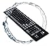 BONUSIS Foldable Silicone Keyboard Flexible Keyboard Roll Up Keyboard USB Wired Soft Waterproof Silica Gel Computer Keyboard (103 Keys) for PC Laptop Notebook [Black]