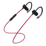 Sport Wireless Bluetooth 4.1 Binaural Noise Cancelling Stereo Earphones In-Ear Style (Red-Black)