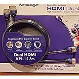 WIRELOGIC HDMI High Speed with Ethernet Dual Cable 6 feet HDTV