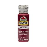 Apple Barrel Gloss Acrylic Paint in Assorted Colors (2-Ounce), 20636 Real Red