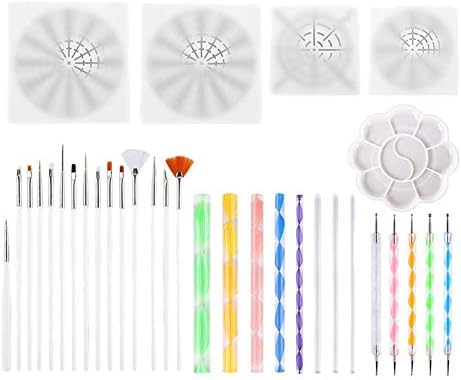 Tincocen 33 Pcs Mandala DIY Stone Painted Hand Tools Painting Rocks Dotting Stencil Dot Mandala Kit