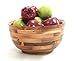 Hardwood Chef Premium Thick Acacia Wood Salad, Serving, and Mixing Bowl 12 x 6 x 12 inch | Rustic High-End Decorative with Slanted Lip for Juices
