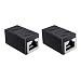 2 Pack RJ45 Coupler, Ethernet Coupler, Network Coupler for Cat7 Cat6 Cat5e Cat5, Ethernet Cable Coupler (Black-2 Pack)