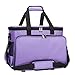 LUXJA Rolling Sewing Machine Bag with Removable Pad and Shoulder Strap, Rolling Tote Bag for Sewing Machine and Extra Sewing Accessories, Purple