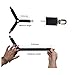 Bed Sheet Grippers Holder Straps Clips, Mattress Pad Cover Keepers, Adjustable Triangle Model, Set of 4, Black