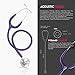 MDF Instruments, Acoustica Lightweight Stethoscope for Doctors, Nurses, Students, Home Health Use, Adult, Dual Head, Purple Tube, Silver Chestpiece-Headset, MDF747XP08