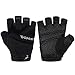 Trideer Ultralight Workout Gloves, Flexible Gym Gloves with Anti-Slip Silica Gel Grip & Adjustable Strap, Exercise Gloves(Men&Women) (#1Black, L)