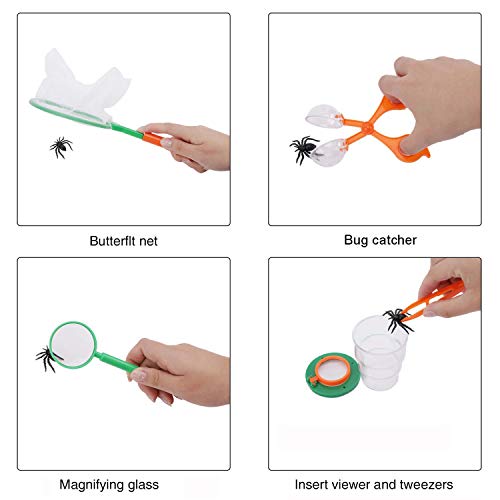 COSORO Kinder Fernglas 18 Stück Kids Adventurer Outdoor Explorer Set mit Bug Catcher Pinzette Insect Viewer Kompass Lupe… – Bild 8