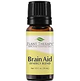 Plant Therapy Essential Oils Brain Aid Synergy - Focus & Attention Blend 100% Pure, Undiluted, Natural Aromatherapy, Therapeutic Grade 10 mL (⅓ oz)