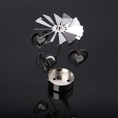 Lhuguo Candle holders,candlestick,Rotary Spinning Tealight Candle Metal Tea Light Holder Carousel Home Decor Gift