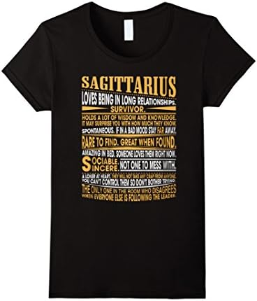 Women's I Am A Sagittarius Funny T-shirt Medium Black