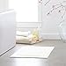 Pinzon Luxury Banded Bath Mat, White